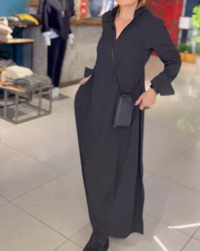 Zavando- Schickes bequemes langes Kleid
