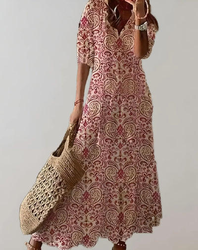 Zavando – Leichtes Maxikleid mit Blumenmuster