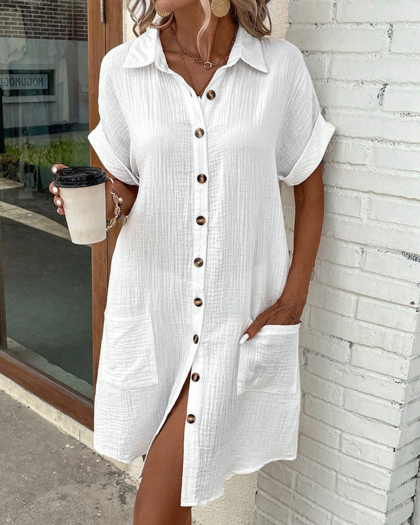 Zavando - Damen-Hemdkleid