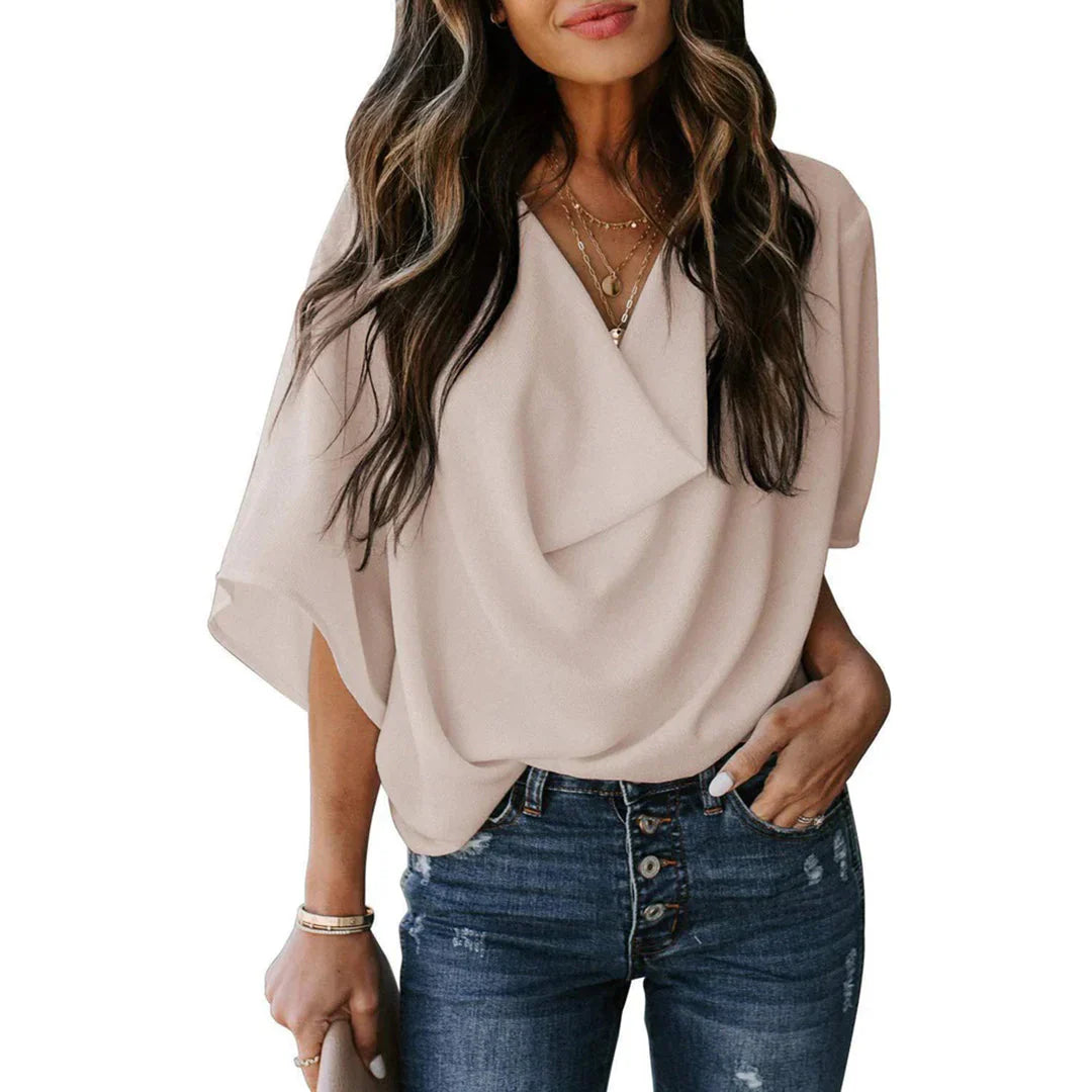 Zavando – Stylische Bluse mit Fledermausärmeln