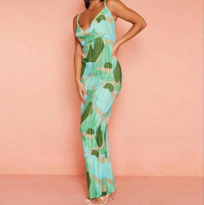 Zavando – Farbenfrohes langes Damenkleid