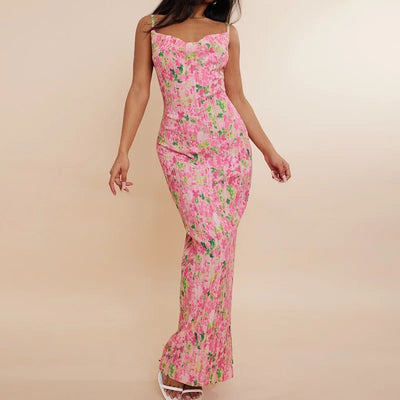 Zavando – Farbenfrohes langes Damenkleid