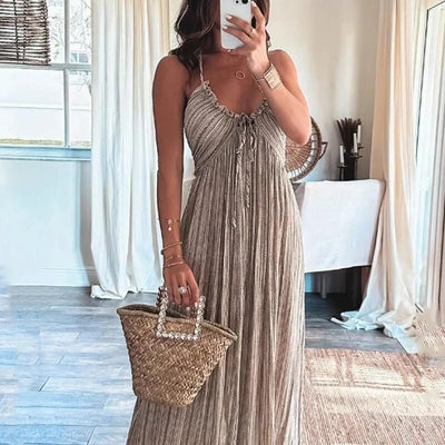 Zavando – Langes Kleid - Kleid mit Blumenmuster