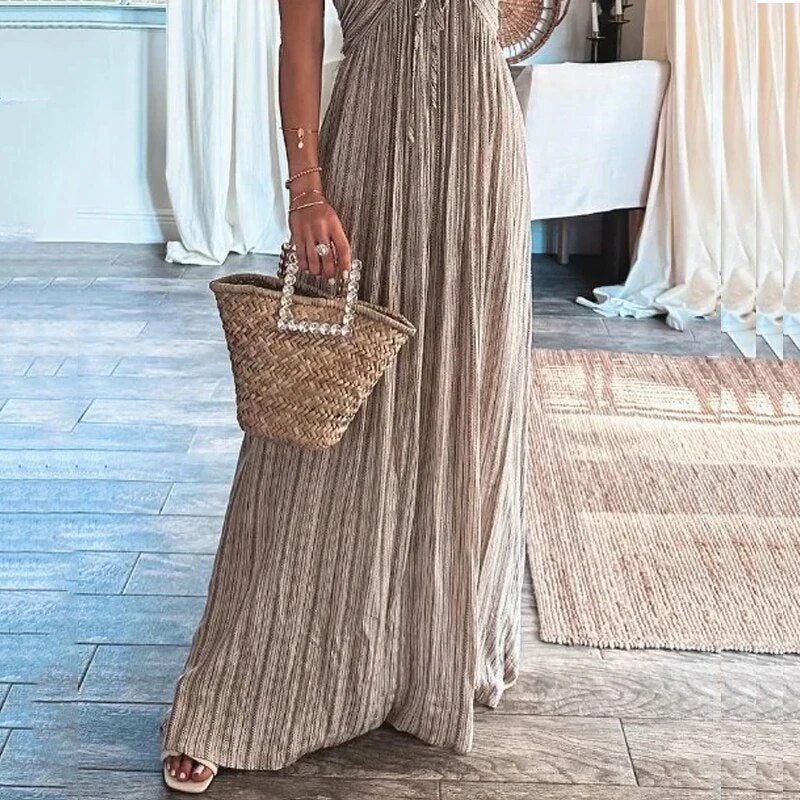 Zavando – Langes Kleid - Kleid mit Blumenmuster