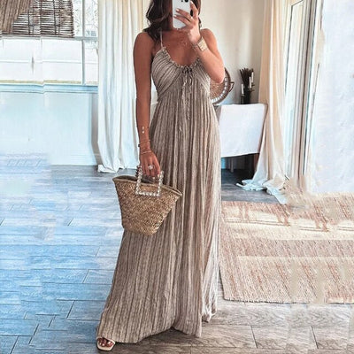 Zavando – Langes Kleid - Kleid mit Blumenmuster