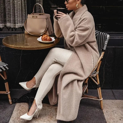 Damen Langer Revers Trench Mantel | Oversized