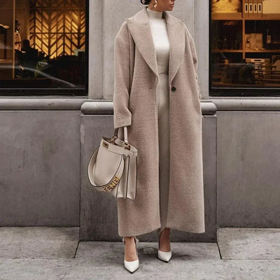 Damen Langer Revers Trench Mantel | Oversized