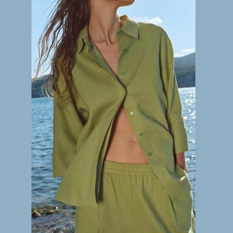 Zavando - Mühelose Casual Basic Hemd Set