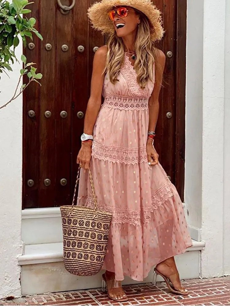 Zavando - Damen Maxikleid