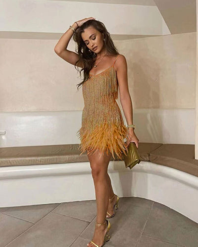 Zavando - Cocktail  Frauen Kleid