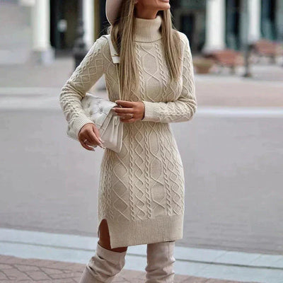 Zavando – Winter Strickkleid Elegant
