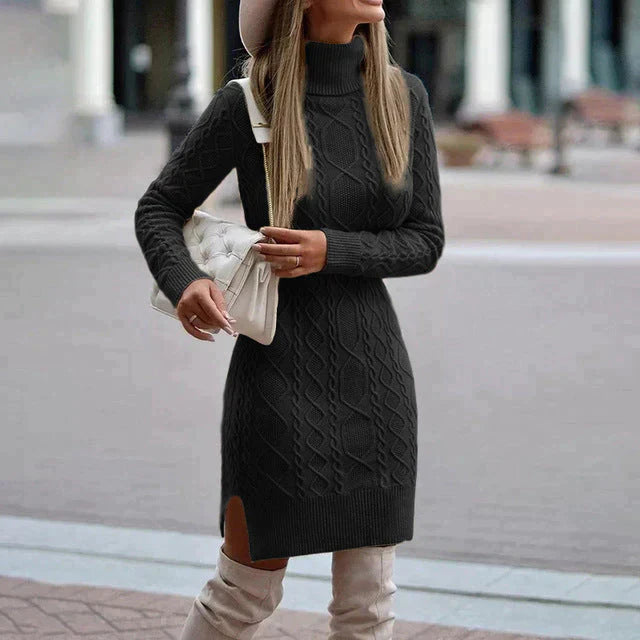 Zavando – Winter Strickkleid Elegant