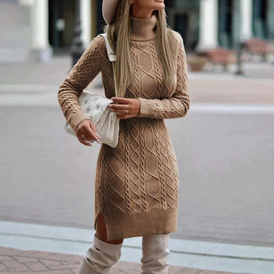 Zavando – Winter Strickkleid Elegant