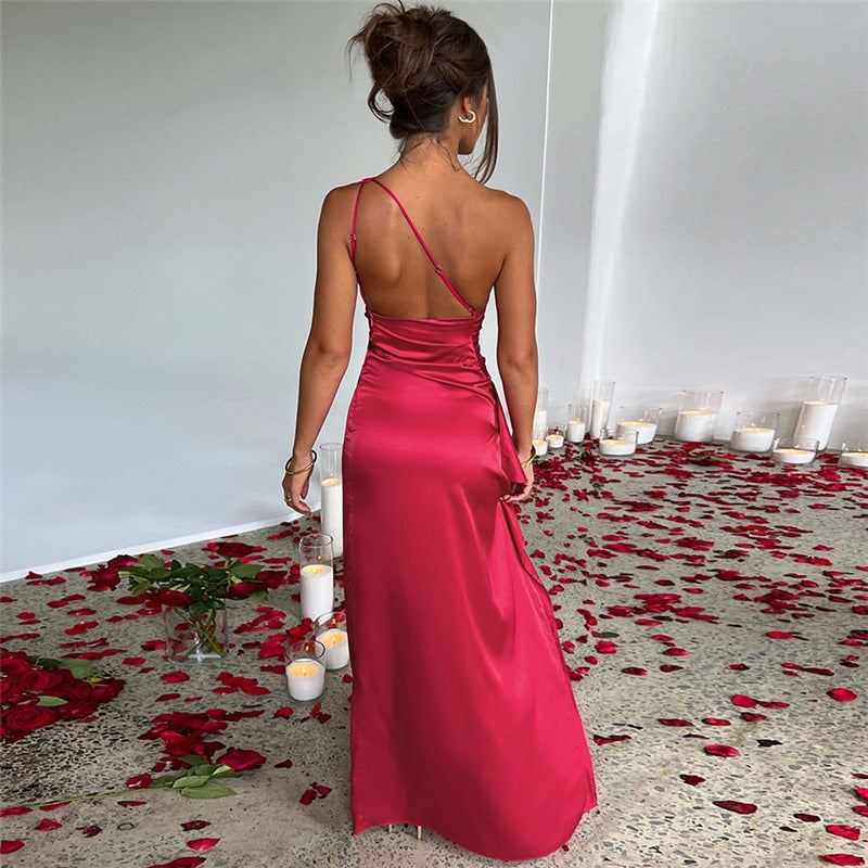 Zavando – Maxikleid - Eine Schulter Kleid