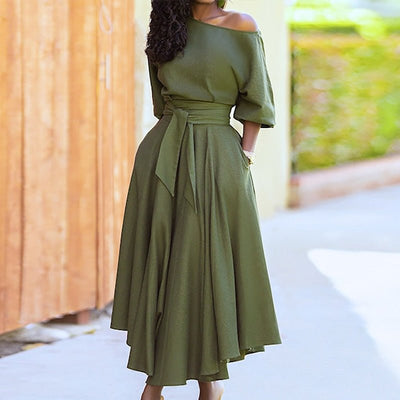 Zavando – Bindegürtel Damen Kleid