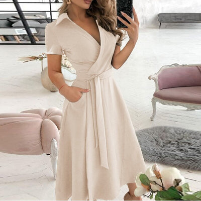 Zavando – Bindegürtel Damen Kleid
