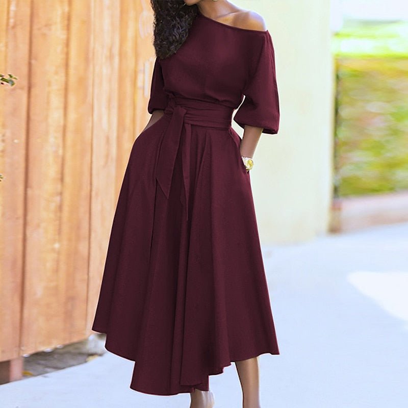 Zavando – Bindegürtel Damen Kleid