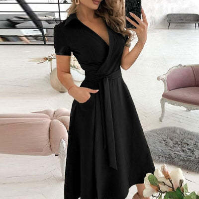 Zavando – Bindegürtel Damen Kleid