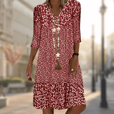 Vintage Kleid Mit V Ausschnitt Für Damen | Mini