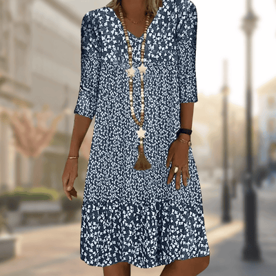 Vintage Kleid Mit V Ausschnitt Für Damen | Mini