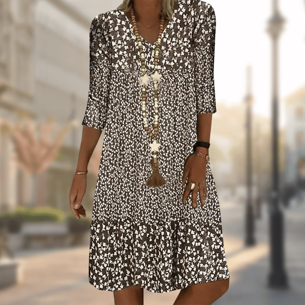 Vintage Kleid Mit V Ausschnitt Für Damen | Mini