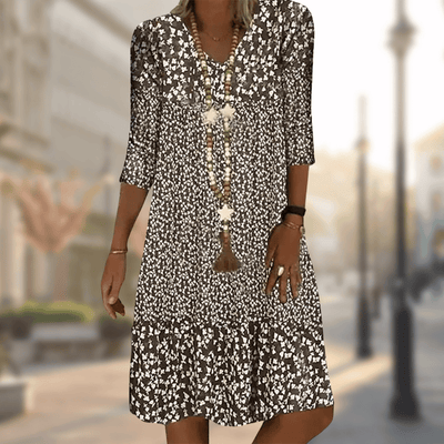 Vintage Kleid Mit V Ausschnitt Für Damen | Mini