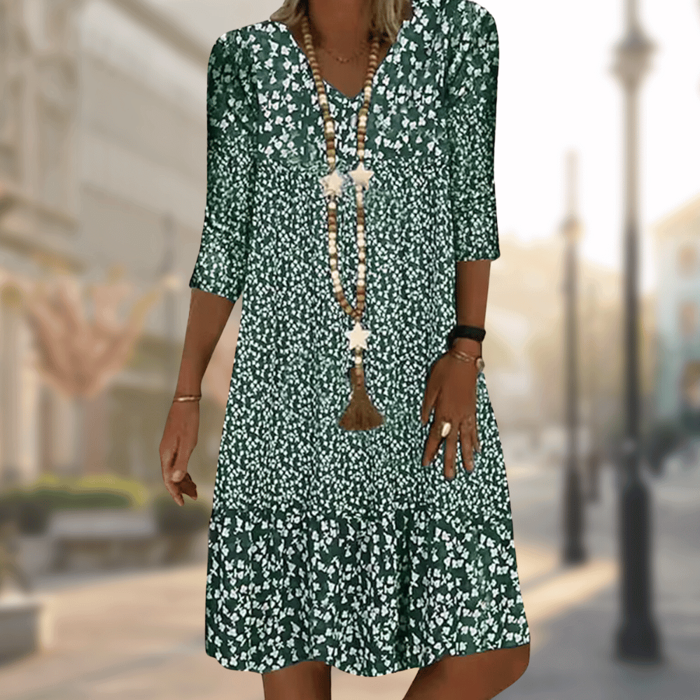Vintage Kleid Mit V Ausschnitt Für Damen | Mini