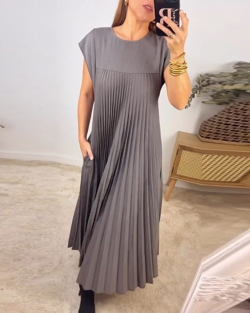 Zavando - Ärmelloses plissiertes Kleid