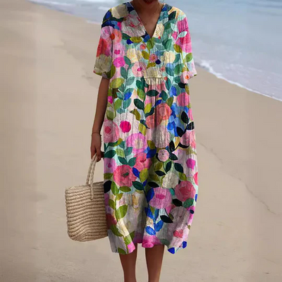 Zavando - Sommerkleid Mit Blumenmuster
