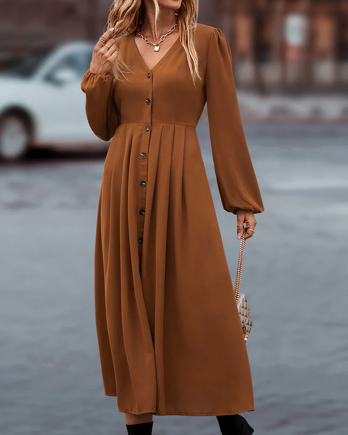 Zavando - Elegantes Herbstkleid
