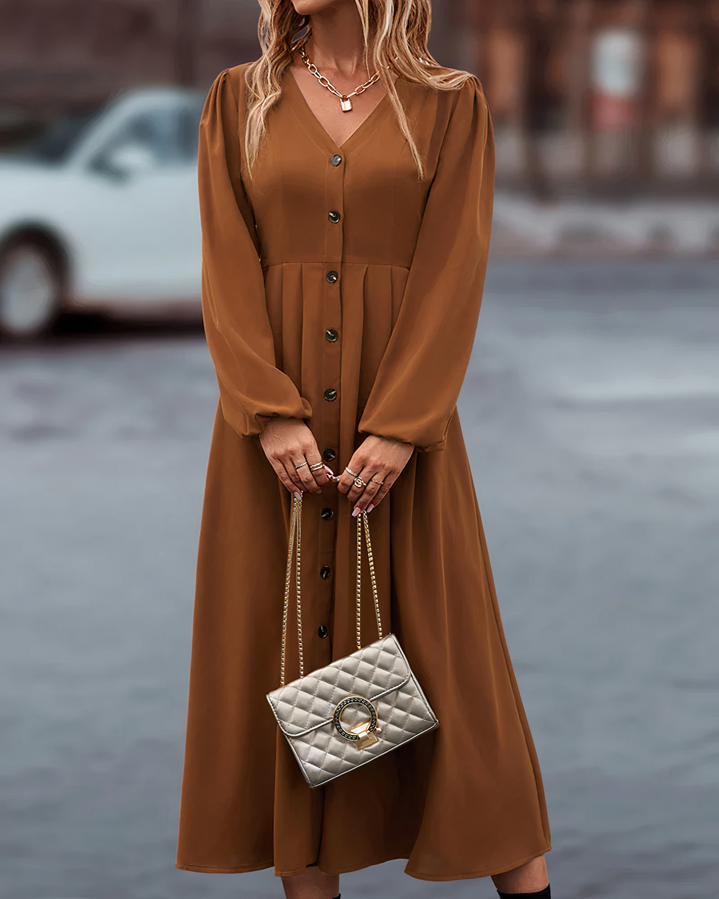 Zavando - Elegantes Herbstkleid