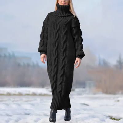 Zavando – Gedrehtes Strickkleid für einzigartige Textur
