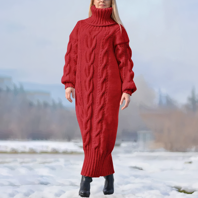 Zavando – Gedrehtes Strickkleid für einzigartige Textur