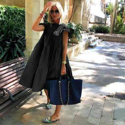 Zavando – Midi-Sommerkleid für luftige Eleganz im Sonnenschein
