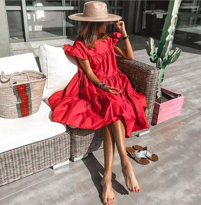 Zavando – Midi-Sommerkleid für luftige Eleganz im Sonnenschein