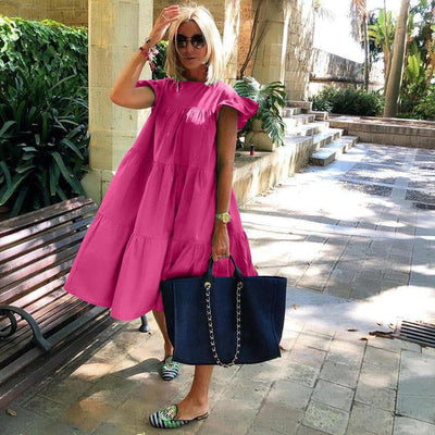 Zavando – Midi-Sommerkleid für luftige Eleganz im Sonnenschein