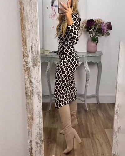 Zavando-Schlitzkleid mit Fischschuppen-Print