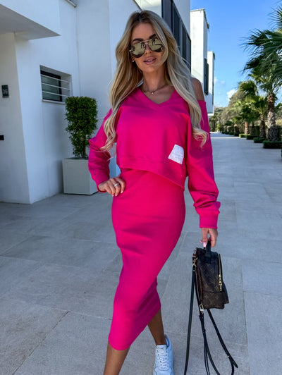 Zavando - Lässiges Sweatshirt und Kleid