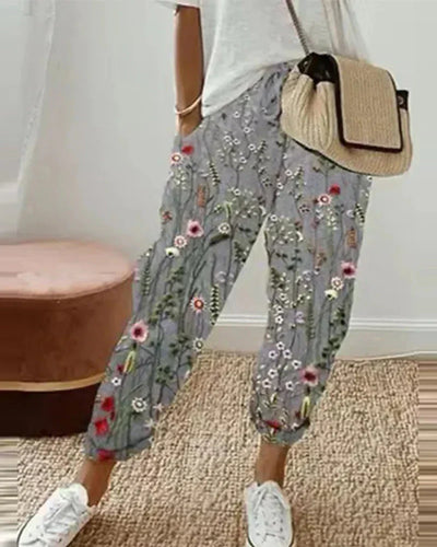 Zavando - Lässige Baumwoll-Leinen-Hose für Damen