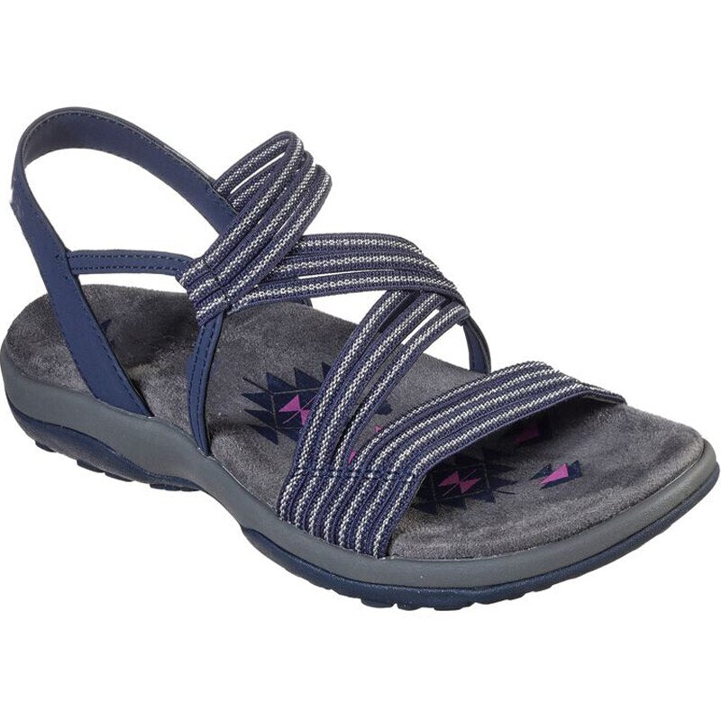 Crisscross Sandalen mit Streifen für Damen