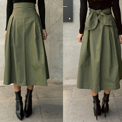 Hoch Taillierter Rock Für Damen | Midi