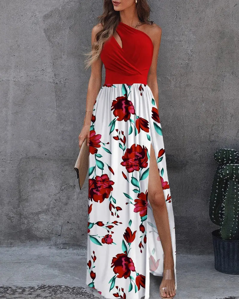 Zavando – Sexy Maxikleid mit einer Schulter
