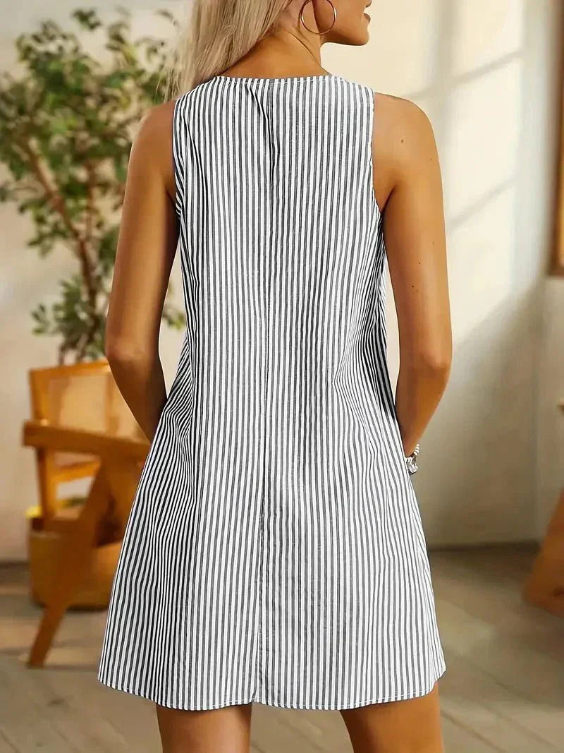 Zavando- Minikleid Gestreift