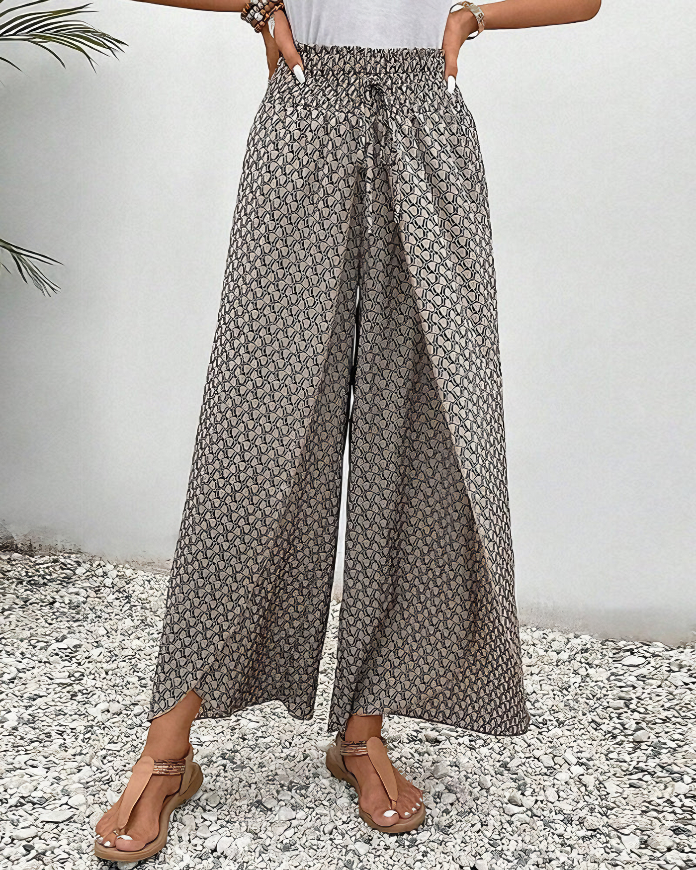 Zavando- Stylische Hose mit weitem Bein