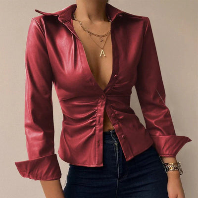 Slim Fit Langarmhemd Für Damen | Button Down