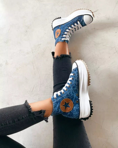 Zavando - Trendstark & Bequem Schuhe mit dicker Sohle