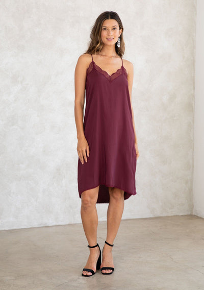 Zavando - Spitzen Slip Kleid