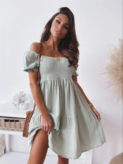 Zavando- Sommerkleid Off Shoulder