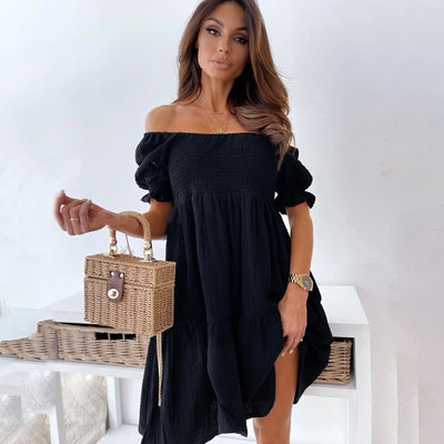 Zavando- Sommerkleid Off Shoulder