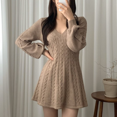 Zavando - Elegantes Strickkleid für Damen